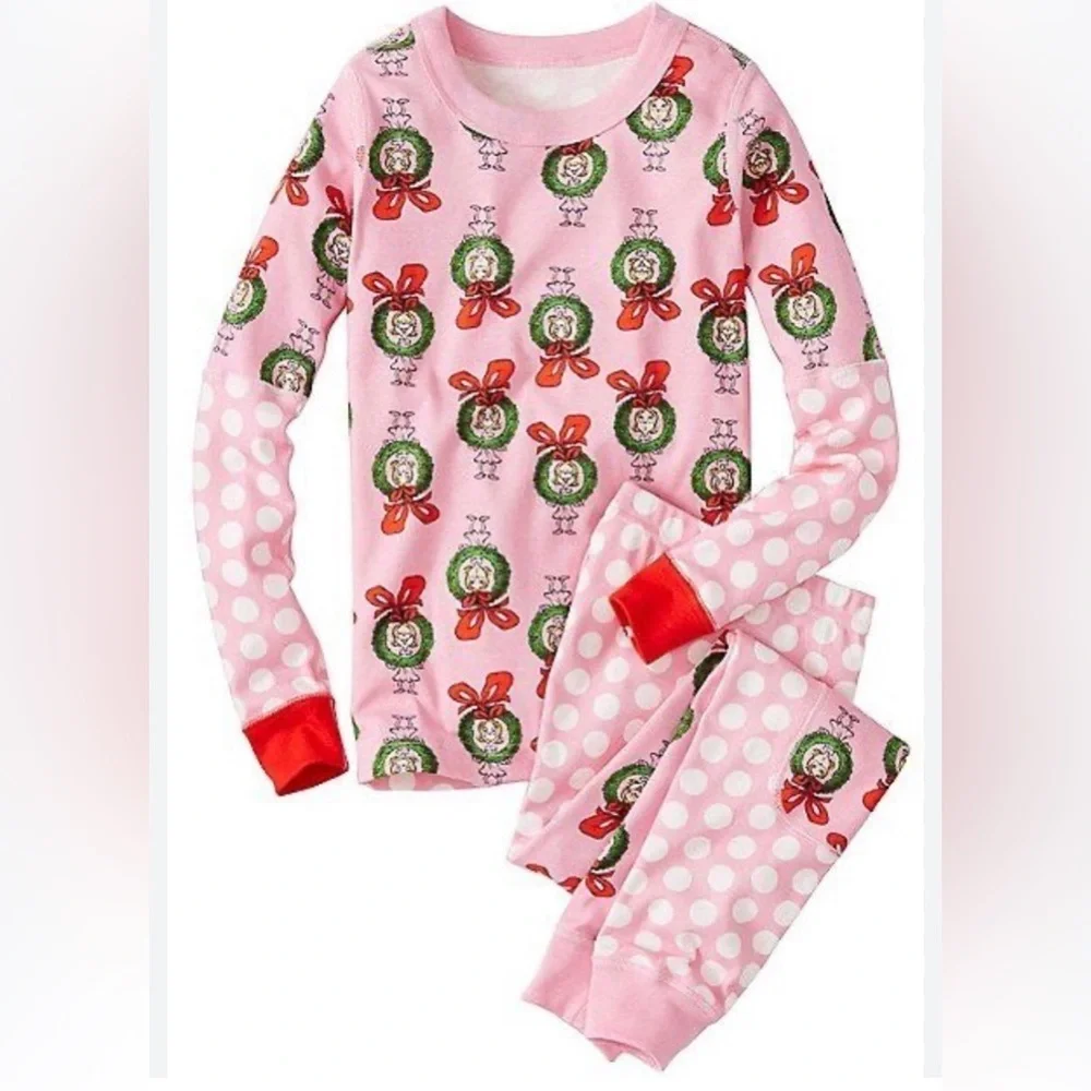 New Hanna Andersson Dr. Seuss Grinch Cindy Lou Who Girls 5 Pajama Set